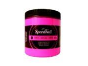 Speedball 8 Oz. Acrylic Non Flammable Screen Printing Ink Fluorescent Hot Pink