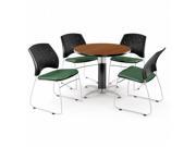 OFM PKG BRK 012 0058 Breakroom Package Featuring 36 in. Round Mesh Base Multi Purpose Table with Four Star Stack Chairs