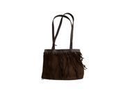 Bulk Buys OL784 4 Dark Brown Faux Suede Handbag with Tassels 4 Piece