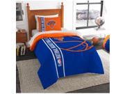 Northwest NOR 1NBA845000018RET New York Knicks Soft Cozy NBA Twin Comforter Bed in a Bag 64 x 86 in.