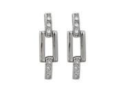 Dlux Jewels Silver Plated Crystal Piece Earrings