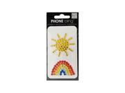 Bulk Buys CG083 96 Sun and Rainbow Phone Bling Removable Stickers