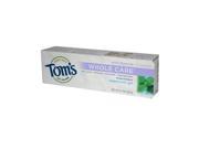 Toms Of Maine 0778043 Peppermint Whole Care Gel Toothpaste 4.7 oz Case of 6