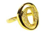 Dlux Jewels Gold Tone Sterling Silver Double O Ring