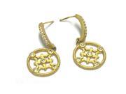 Dlux Jewels GD Gold Vermail Cubic Zirconia Earrings
