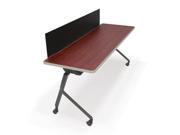 OFM 66183 CHY BLK Mesa Series Nesting Training Table Desk with Privacy Panel 23.50 x 71 in.