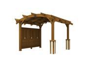 Outdoor Greatroom Company Sonoma 1216 R 12 ft. x 16 ft. Arched Wood Pergola in Redwood Stain