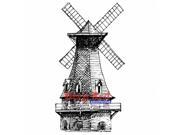 Deep Red Stamps 3X500094 Deep Red Cling Stamp 1.5 X3 Windmill