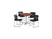 OFM PKG-BRK-106-0015 Breakroom Package Featuring 42 in. Round Multi-Purpose Table with Four 320 Plastic Chairs OFM PKG-BRK-106-0015 Breakroom Package Featuring 42 in. Round Multi-Purpose Table with Four 320 Plastic Chairs
