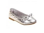 Rugged Bear O RB15354M Girls Naples Ballerinas Flat Shoes Silver Size 2