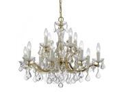 Crystorama Lighting 4379 GD CL S Maria Theresa 12 Light Clear Crystal Gold Chandelier