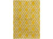 Artistic Weavers AWSV2170 23 Silk Valley Lila Rectangle Hand Tufted Area Rug Yellow 2 x 3 ft.