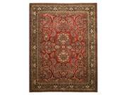 EORC SA25RD 9.17 x 11.92 ft. Red Hand Knotted New Zealand Wool Sarouk Rug