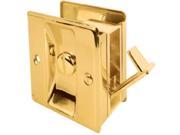 Prime Line 161495 Polished Solid Brass Pocket Door Privacy Lock