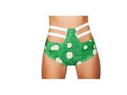 Roma Costume SH3256 Grass M L High Waisted Strapped Shorts Grass Medium Large
