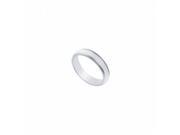 Fine Jewelry Vault UBVNCM400PTRS9 Platinum 4 mm Non Comfort Fit Milgrain Wedding Band Size 9