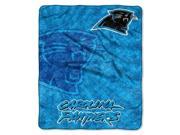 Northwest NOR 1NFL065010018RET Carolina Panthers NFL Sherpa Throw Strobe Series 50in x 60in
