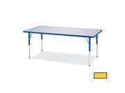 RAINBOW ACCENTS 6473JCA007 KYDZ ACTIVITY TABLE RECTANGLE 30 in. x 48 in. 24 in. 31 in. HT GRAY YELLOW