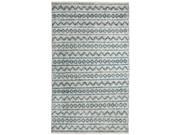 DynamicRugs HL2491004144 91004 Heirloom Collection 2 x 4 in. Contemporary Rectangle Rug Teal Ivory