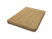 Gold Bond 397 9 in. Triple Foam Cotton Loveseat 54 x 54 in. Microfiber Futon Mattress Tan