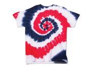 Dyenomite 200MS 100 Percent Cotton Multi Spiral Tee for Men USA Extra Large