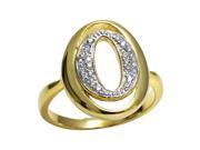 Dlux Jewels Sterling Silver Two Tone Double O Ring