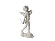 NorthLight 24 in. Distressed Ivory Cherub Angel with Bow Outdoor Patio Garden Statue