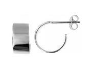Doma Jewellery DJS02287 Sterling Silver Rhodium Plated Hoop Earring