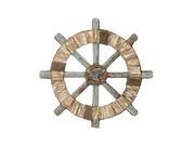 Benzara 87479 Exclusive Wood Ship Wheel Wall Decor 24 in. D