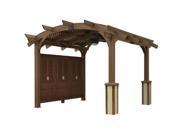 Outdoor Greatroom Company Sonoma 16 M Sonoma Arched Wood Pergola in Douglas Fir with Mocha Broun Stain 16 ft x 16 ft
