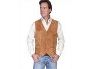 Scully 507 212 M Mens Leather Wear Lamb Snap Front Vest Rust Medium