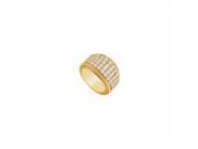 Fine Jewelry Vault UBJ5040Y14CZ CZ Ring 14K Yellow Gold 1.25 CT CZ 12 Stones