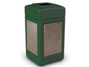 Commercial Zone 720354 StoneTec Square Forest Green with Riverstone