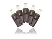 Queens of Christmas S 50MMWW 3BR 50 Count Warm White Decorative LED Light Set 3 in. Spacing on Brown Wire