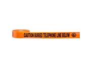 Morris Products 69012 Underground Tape Caution Buried Telephone Line Below 3 In. X 1000Ft Orange