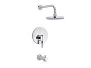 American Standard T430502.002 Berwick Bath Shower Trim Kit Rain Showerhead Polished Chrome