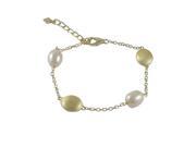 Dlux Jewels Gold Rhodium White Pearl Silver