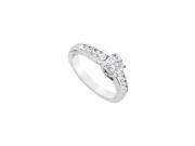 Fine Jewelry Vault UBJ2373AGCZ CZ Engagement Ring Sterling Silver 1 CT TGW