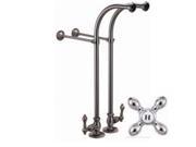 World Imports 472818 Rigid Freestanding Supplies with Stops and Metal Cross Handles Chrome