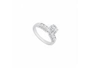 Fine Jewelry Vault UBJS590AW14DRS9 14K White Gold Diamond Engagement Ring 1.00 CT Size 9