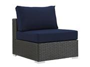 East End Imports EEI 1854 CHC NAV Sojourn Outdoor Patio Fabric Armless Canvas Navy