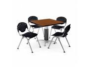 OFM PKG BRK 022 0010 Breakroom Package Featuring 36 in. Square Mesh Base Multi Purpose Table with Four Rico Stack Chairs