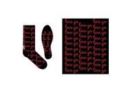 Giftcraft 410436 Love Fest Mens Crew Sock with Love Ya Black Pack of 3
