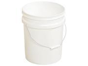 Vestil PAIL 54 PWS White Open Head Pail Steel Hand 5 gal