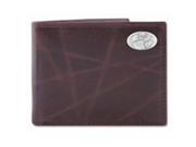ZeppelinProducts CLE IWT1 WRNK BRW Clemson Passcase Wrinkle Leather Wallet