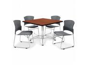 OFM PKG BRK 09 0004 Breakroom Package Featuring 36 in. Square Multi Purpose Table with Four Multiuse Plastic Seat Back Stack Chairs