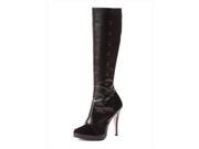 Leg Avenue 5022 Buttons 4 In. Knee High Boot With Buttons And Inner Zipper Size 9 Black