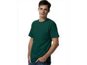 Hanes 5590 Tagless Pocket T Shirt Size 2 Extra Large Deep Forest Green