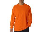 Badger 4104 Adult B Core Long Sleeve Performance T Shirt Safety Orange 3XL