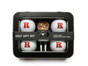 Team Golf 46877 Rutgers NCAA 4 Ball Tin Gift Set